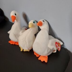 TY Beanie Babies Gracie×2 "Ducks And Goddess "Swan"